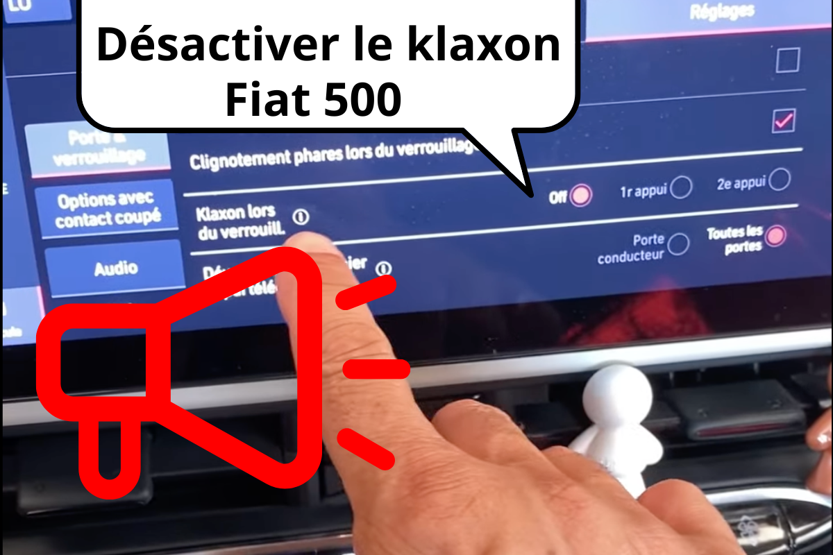 Comment enlever le klaxon de fermeture sur Fiat 500 électrique