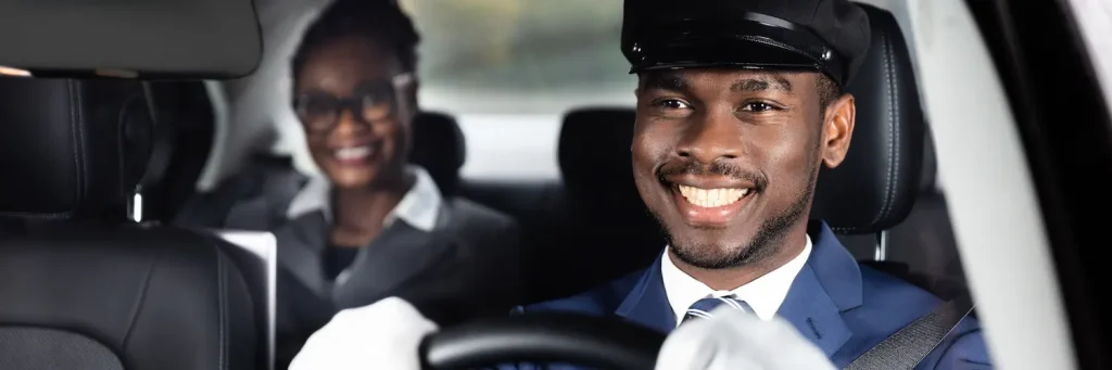 Berline utilisée pour une activité de chauffeur VTC