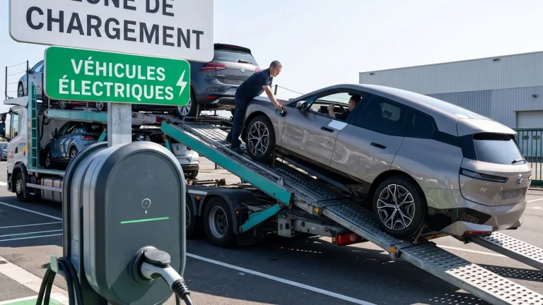 Transport d’une voiture électrique sur longue distance